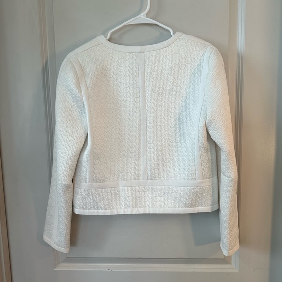 Sandro Kimmy Off White/Cream Textured Feminine Lady Jacket/Blazer, Size 38/2 - Picture 7 of 11